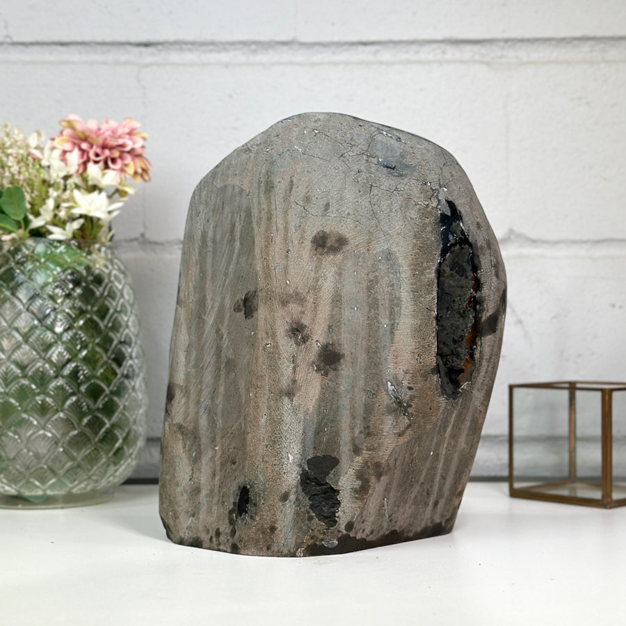 Large Natural Amethyst Cathedral Geode from Uruguay – Self Standing Cut Base Display Piece - CBP1202