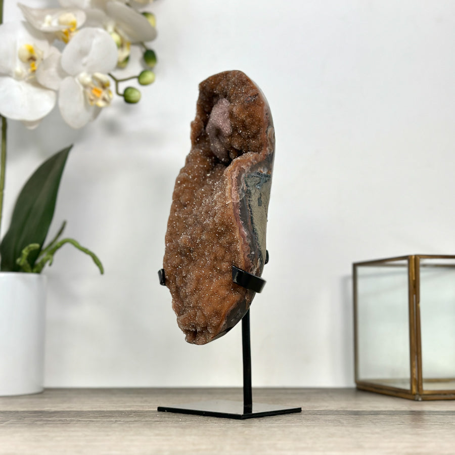 Natural Orange Tone Quartz Druzy Crystal Specimen - MWS2869