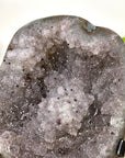 Natural Sugar Amethyst Specimen on Metal Stand - MWS3376