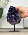Amethyst Crystal Cluster with Deep Purple on Stand - MWS2941