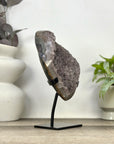 Unique Natural Sugar Amethyst Crystal Geode on Stand - MWS3383