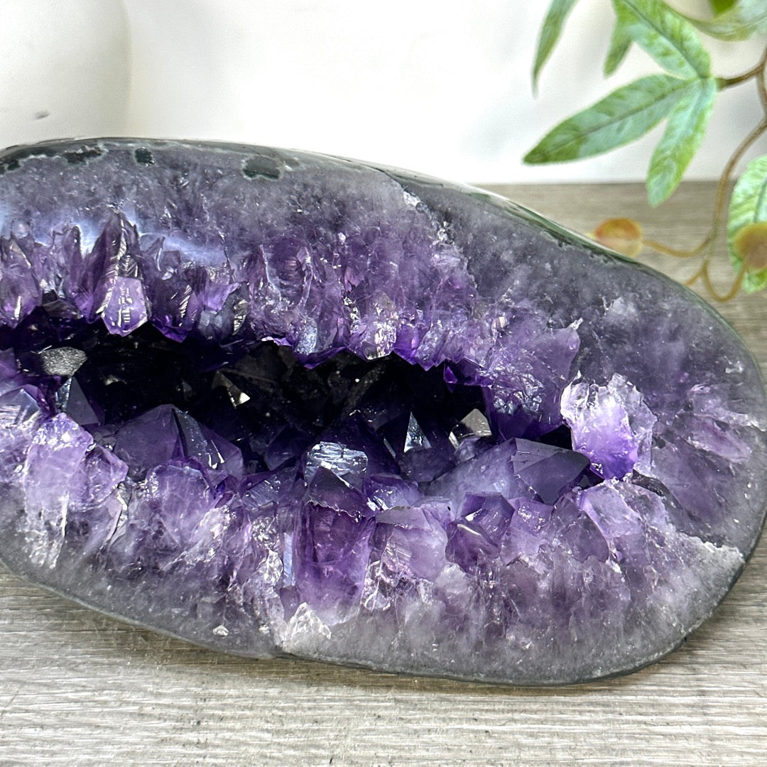 Large Amethyst Stone Geode with Polished agate Shell - STGE0085