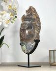 Stunning Natural Quartz Slice Portal, Metallic Stand included - MWS2326