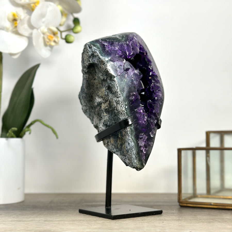 Deep Purple Natural Amethyst Geode - MWS2262