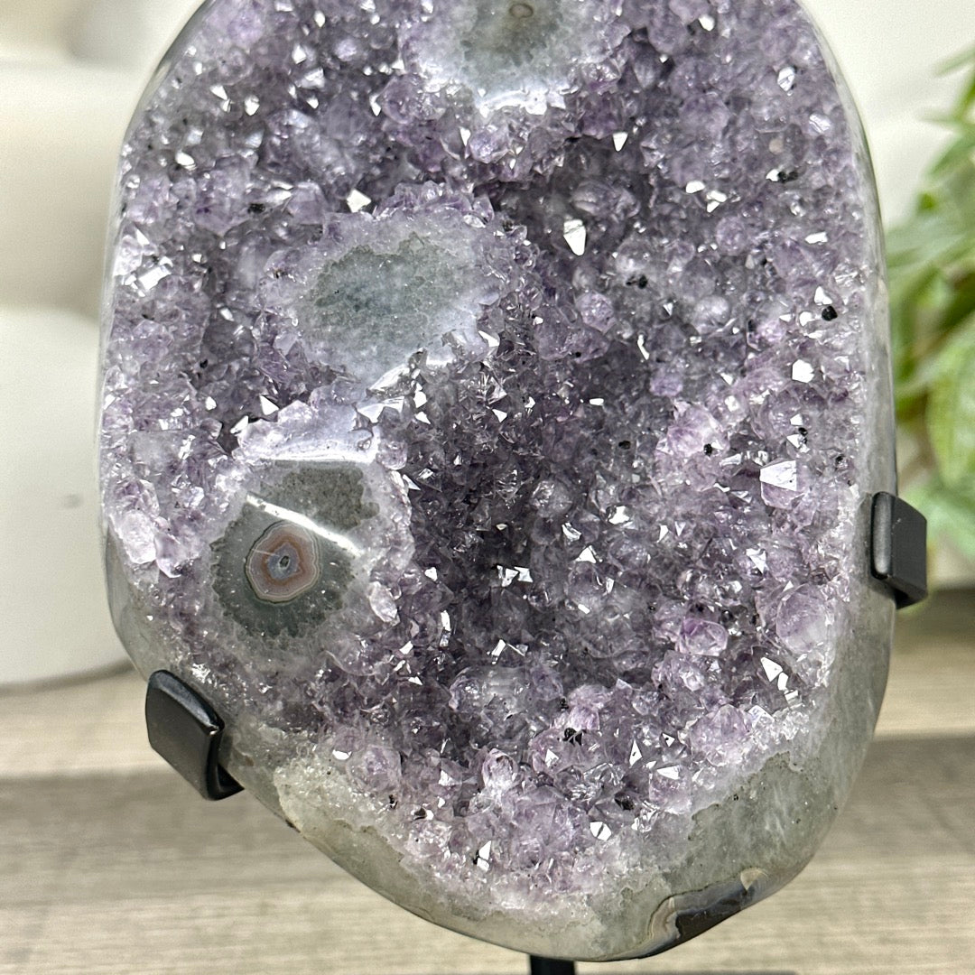 Natural Amethyst Crystal with Stalactite Eyes Formations - MWS3294