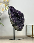 Uruguayan Amethyst Crystal Cluster - Metallic Stand Included - MWS2454