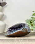 Stunning Blue Banded Agate & Amethyst Stone Geode - STGE0084