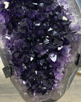 Natural Uruguayan Amethyst Crystal Cluster with Blue Agate Shell - MWS2566