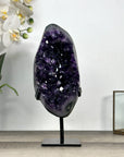 Deep Purple Amethyst Crystal on Metal Stand - MWS2776