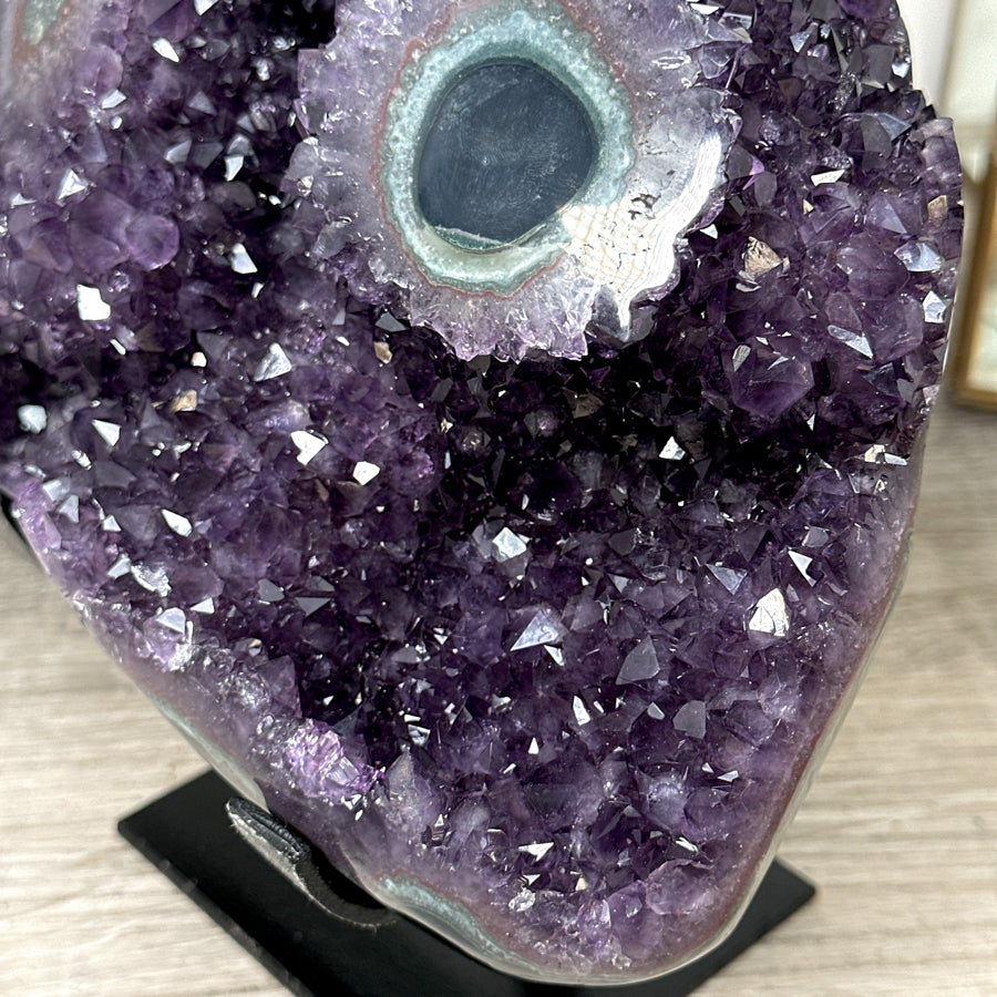 Beautiful Amethyst &amp; Blue Agate Stalactite Formation - MWS2381