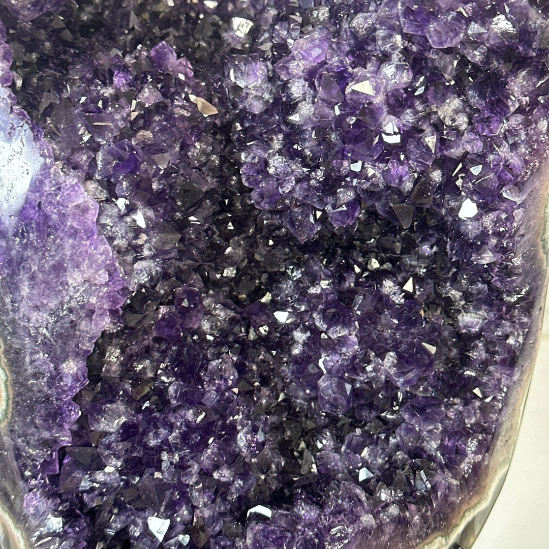 Huge 15 in Tall Amethyst &amp; Agate Statement piece from Uruguay - MWS3407