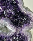 Stunning Natural Deep Purple Amethyst Cluster on Stand - MWS3156