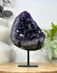 A+ Grade Amethyst Cluster from Uruguay on Metal Stand - MWS3053