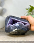 Natural Amethyst Geode with Agate Shell - STGE0098
