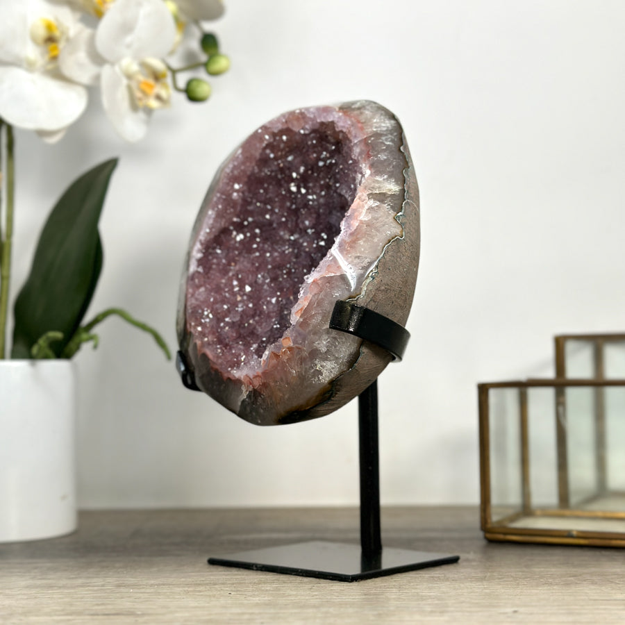 Natural Pink Amethyst Geode - MWS2260