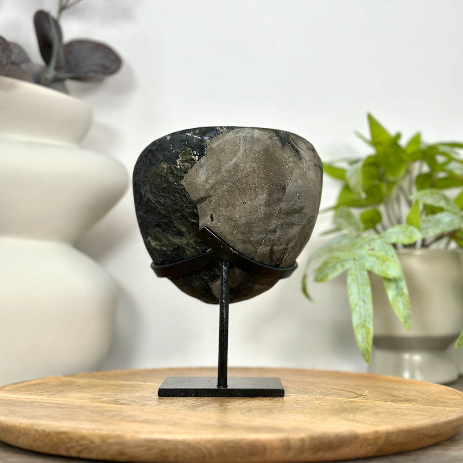 Uruguayan Amethyst Geode on Metal Stand - MWS3047