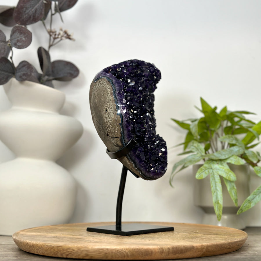 Top Grade Natural Amethyst Specimen on Metal Stand - MWS3067