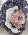 Natural Amethyst Crystal Cluster with Unique Calcite Formation - MWS2506