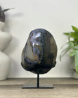 Uruguayan Amethyst Geode with Calcite Inclusion on Metal Stand - MWS3330