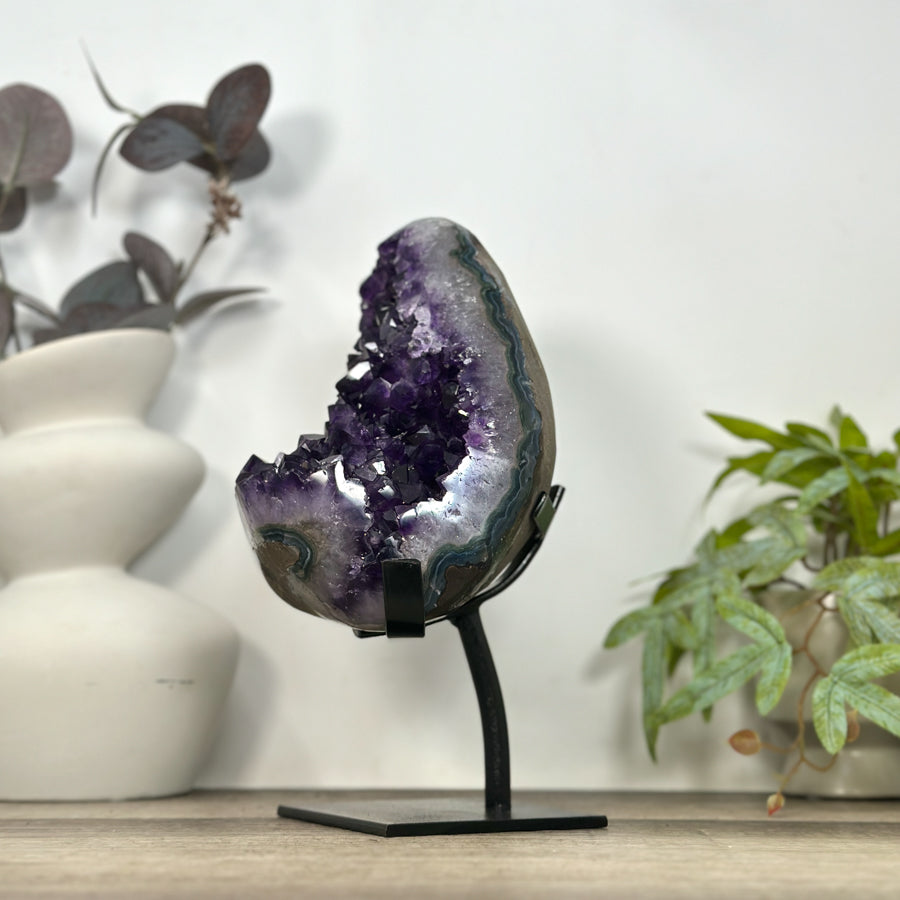 Natural Amethyst Crystal Cluster Statement Piece - MWS3200