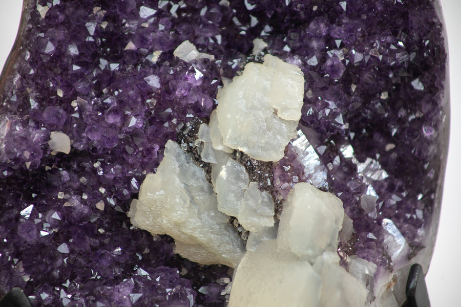 Outstanding 13 in Tall Natural Amethyst Crystal Cluster with unique Calcite Formation - MWS0351