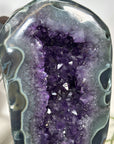Unique Double Amethyst & Agate Geode with Rotary Stand - MWS3176