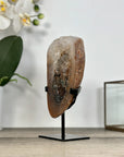 Rare Quartz Portal on Metal Stand with Green tone Druzy Crystals - MWS2902