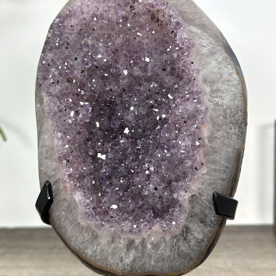 Natural Amethyst Geode on Stand - MWS3029
