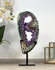 Natural Amethyst & Green Jasper Slice Portal - MWS2239