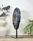 Large Natural Blue Agate & Quartz Druzy Crystal Portal - MWS3251