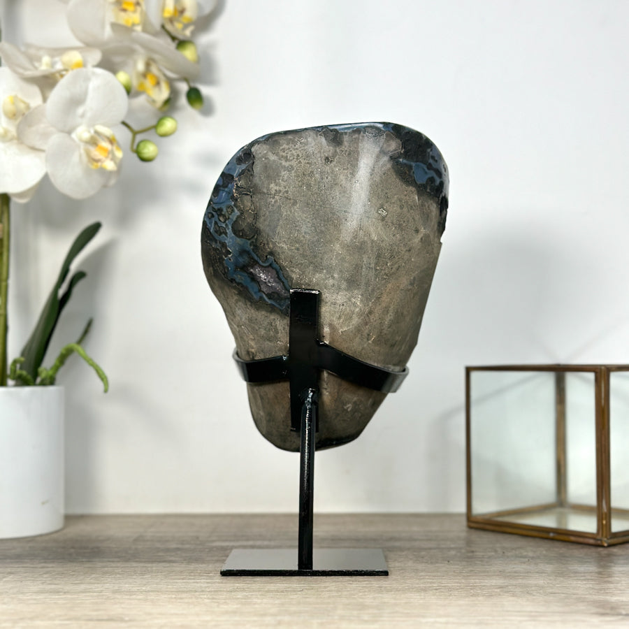 Uruguayan Amethyst Crystal - Custom Metal Stand Included - MWS2486