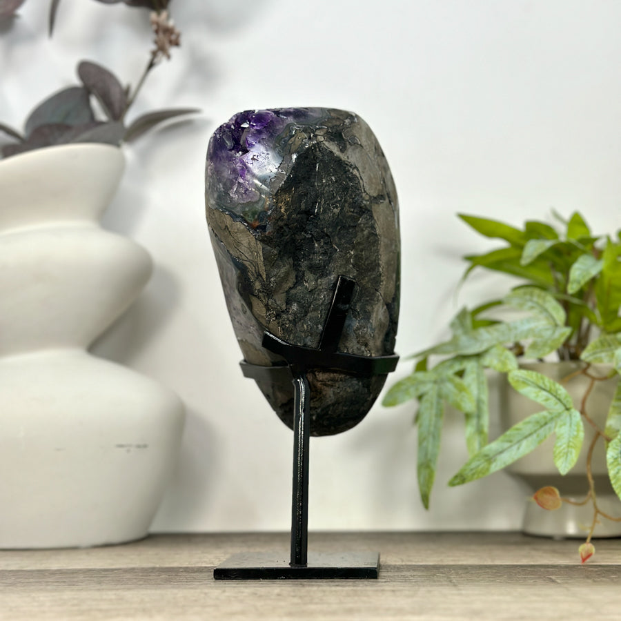 Deep Purple Natural Uruguayan Amethyst Geode - MWS3205