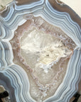 Agate Slice with Blue Banding - Home Decor Display Specimen - MWS2658