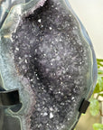 Unique Double Amethyst & Agate Geode with Rotary Stand - MWS3176