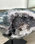 Natural Agate Stone Geode on Stand