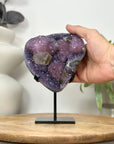 Rare Natural Amethyst Cluster with Unique Calcite Formations - MWS3049