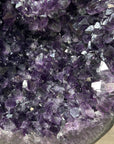Natural Amethyst Geode with Large Crystals on Metal Stand - MWS2458