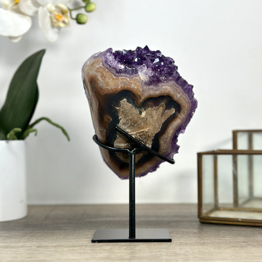 Natural Uruguayan Amethyst Crystal Formation with Stand - MWS2251