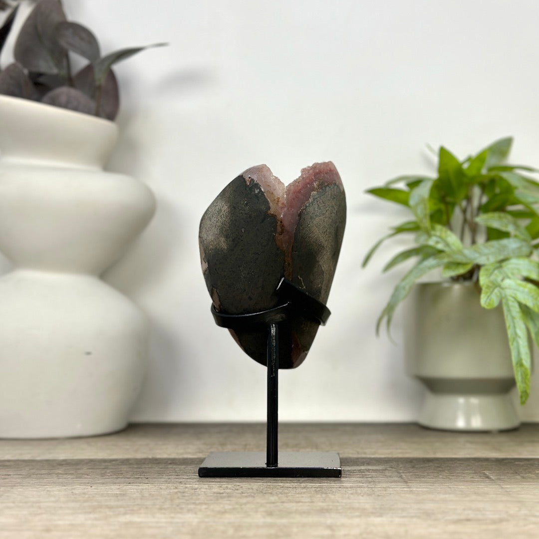 Natural Fire Quartz Cluster on Stand - MWS3369