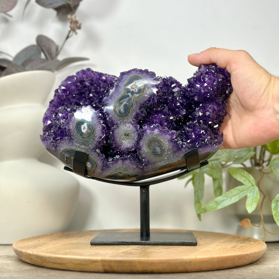 Unique Natural Amethyst Specimen with A+ Grade Crystals &amp; Stalactite Formations - MWS3103