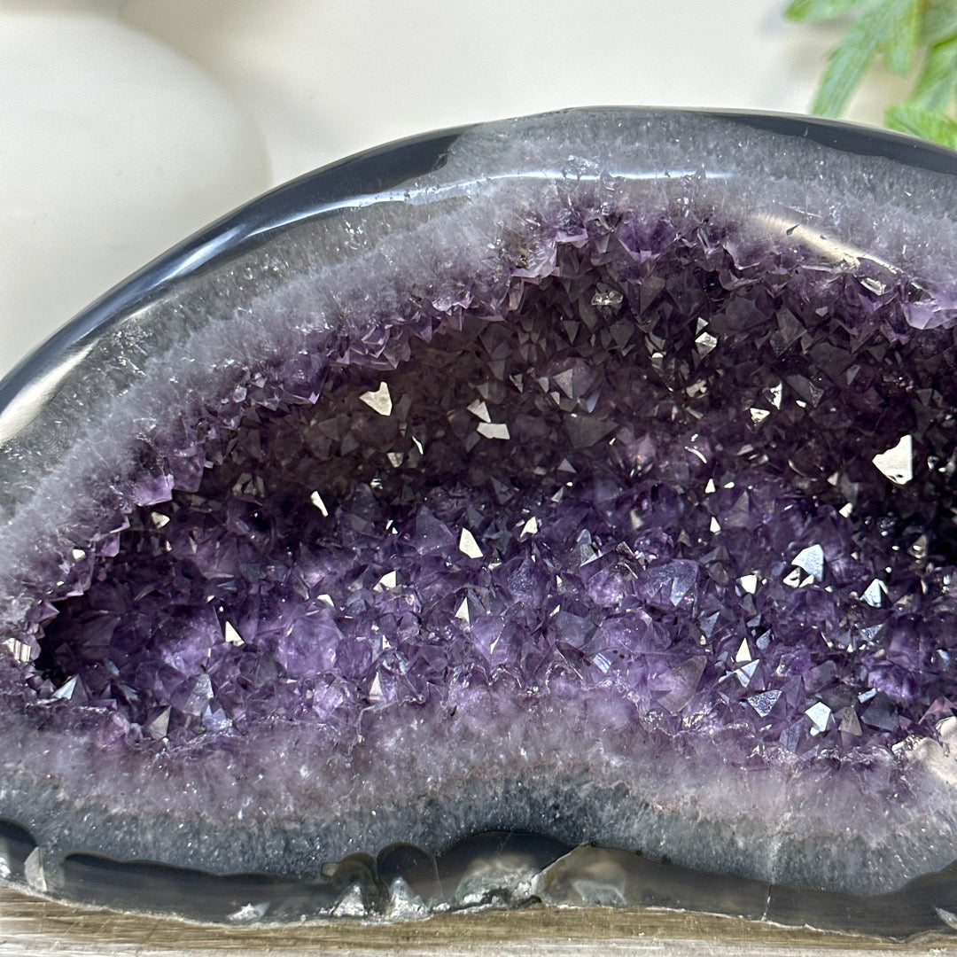 Large Natural Amethyst &amp; Agate Stone Geode from uruguay - STGE0087