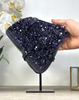 Premium Quality Natural Amethyst Specimen on Metal Display - MWS2344