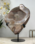 Yellow Tone Quartz Geode, Metal Stand included - MWS0448