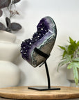 Top Grade Natural Amethyst Stone Statement Piece with Green Jasper Shell - MWS3062