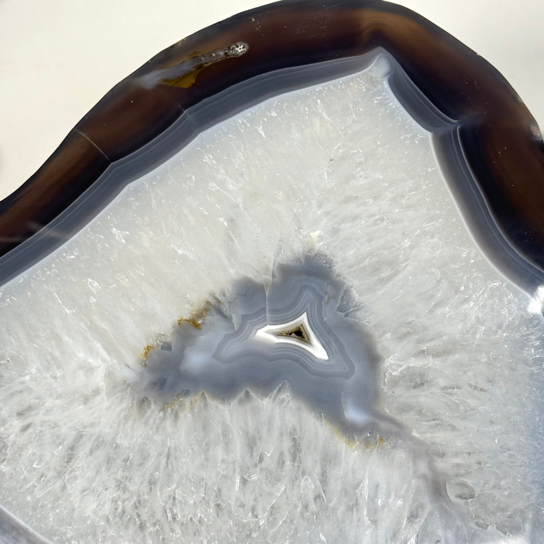 Polished Blue Banded Agate Slice - SLC0024
