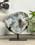 Natural Quartz Geode with Calcite Formation - MWS3286