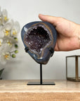 Natural Quartz & Agate Geode with Metal Stand - MWS1858