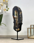 Natural Agate & Quartz Druzy Stone Portal with Metal Stand - MWS2237