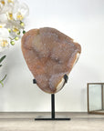 Large Natural Peach Tone Quartz Druzy Cluster on Stand - MWS2800