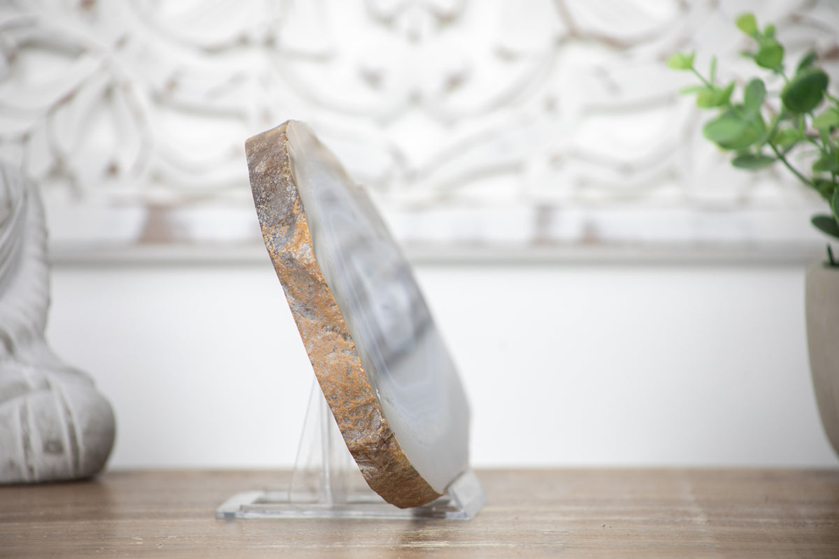 Natural Blue Banded Agate Slice - SLC0003